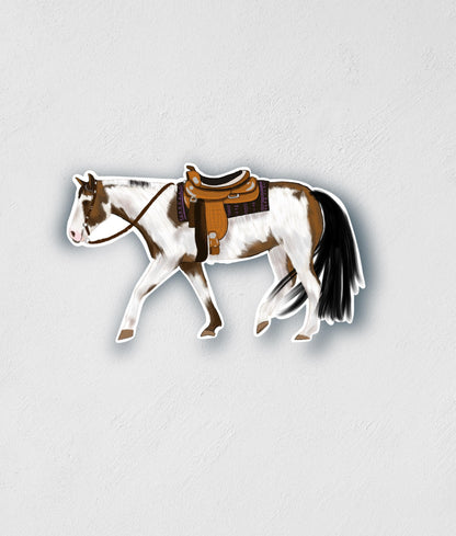 Horse Full Body Sticker: Waterproof Equestrian Decal (3" x 2.9")
