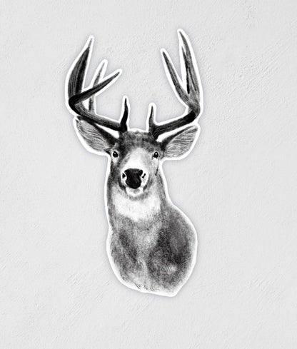 Deer Sticker: Hand-Drawn Waterproof Vinyl Decal