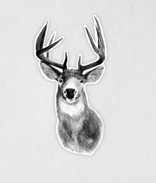 Deer Sticker: Hand-Drawn Waterproof Vinyl Decal