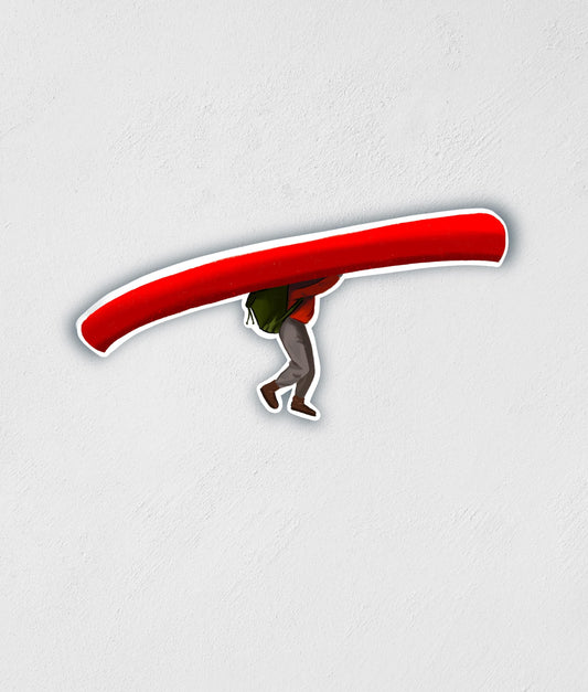Portager Sticker: Waterproof Canoeing Decal for Laptop, Gear