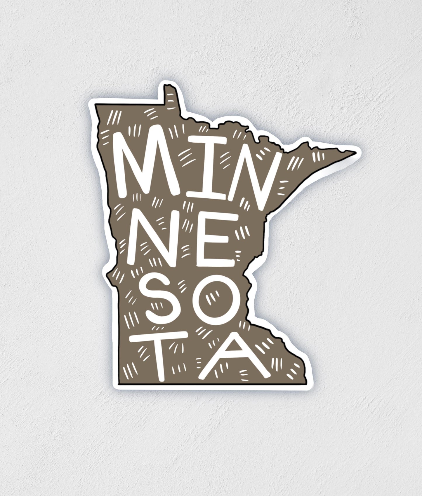 Minnesota State Sticker: Waterproof MN Travel Decal