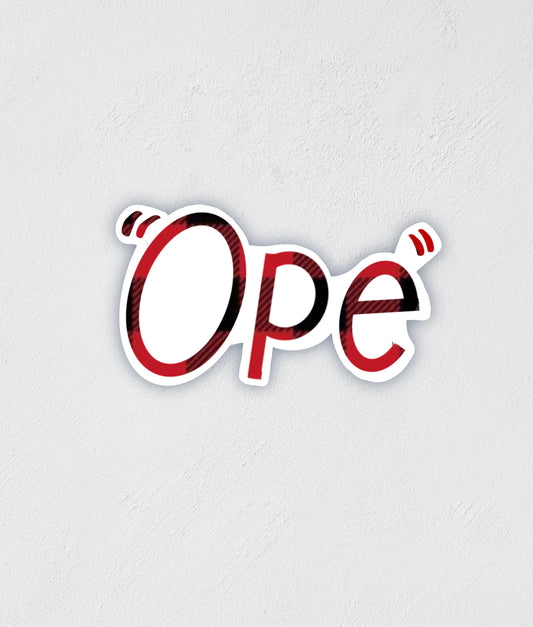 Waterproof "Ope" Sticker: Midwest Gift Decal