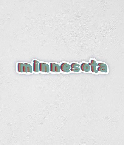 Retro Minnesota Sticker: Waterproof Laptop Decal
