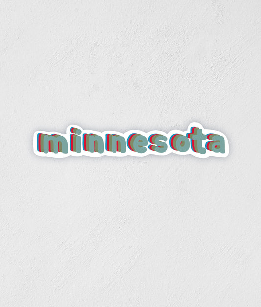 Retro Minnesota Sticker: Waterproof Laptop Decal