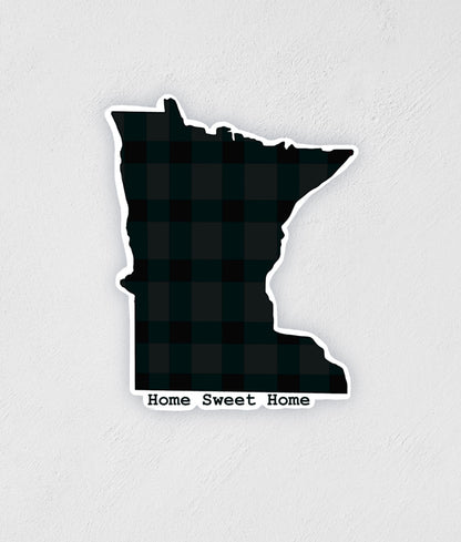 Minnesota State Sticker: Waterproof Plaid Decal