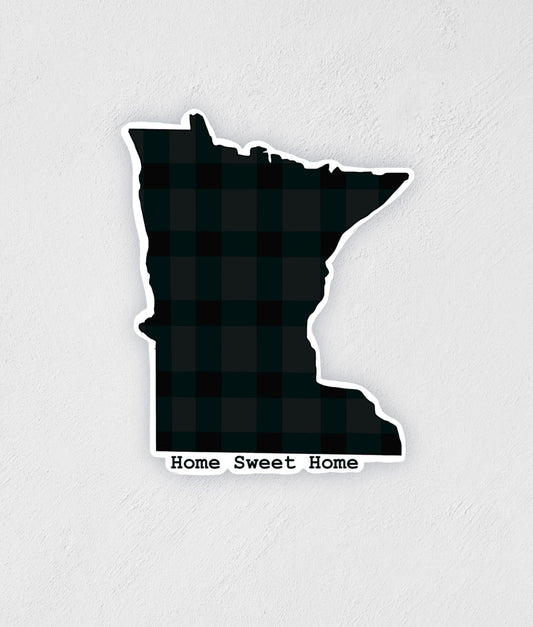 Minnesota State Sticker: Waterproof Plaid Decal