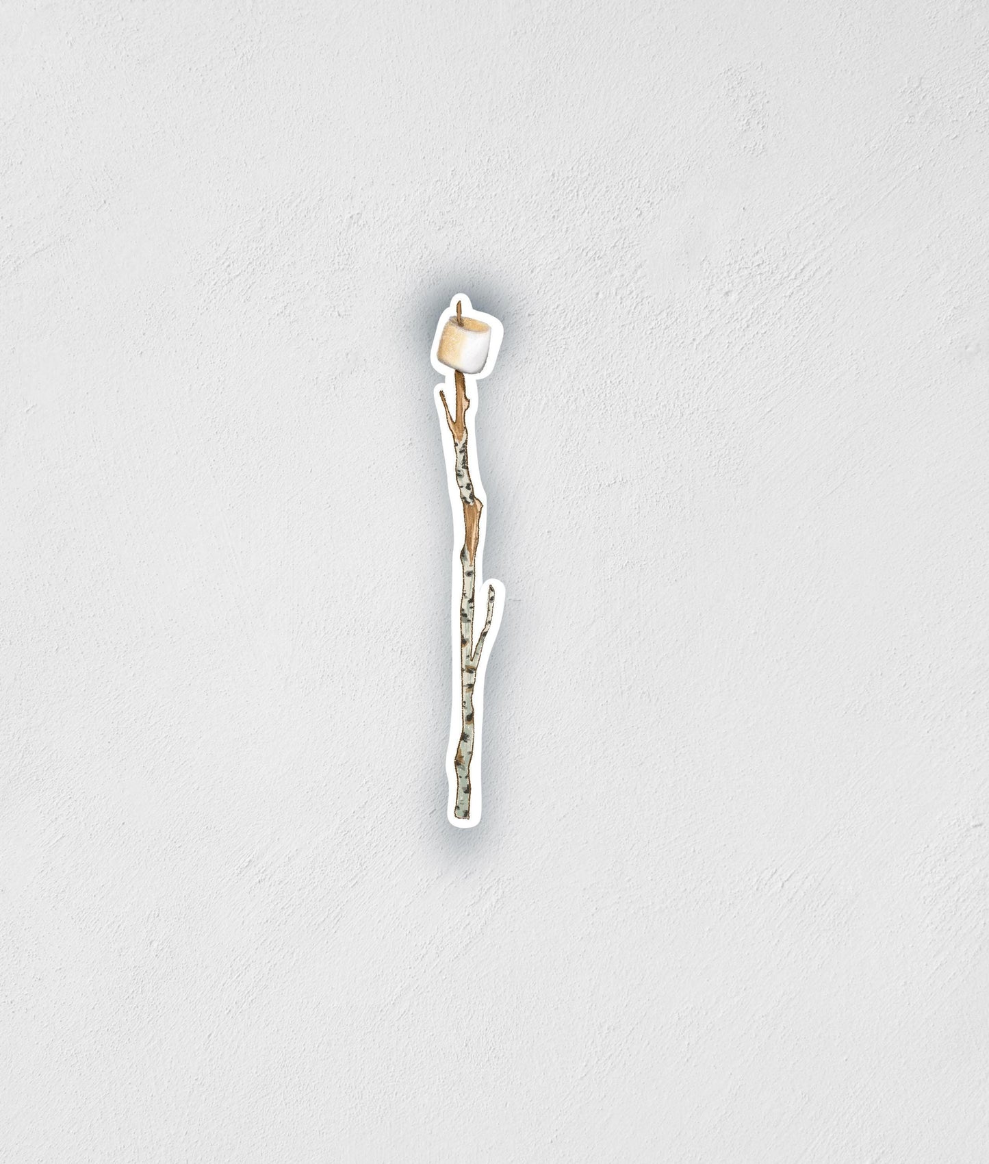 Marshmallow On A Stick Sticker: Waterproof Camping Decal
