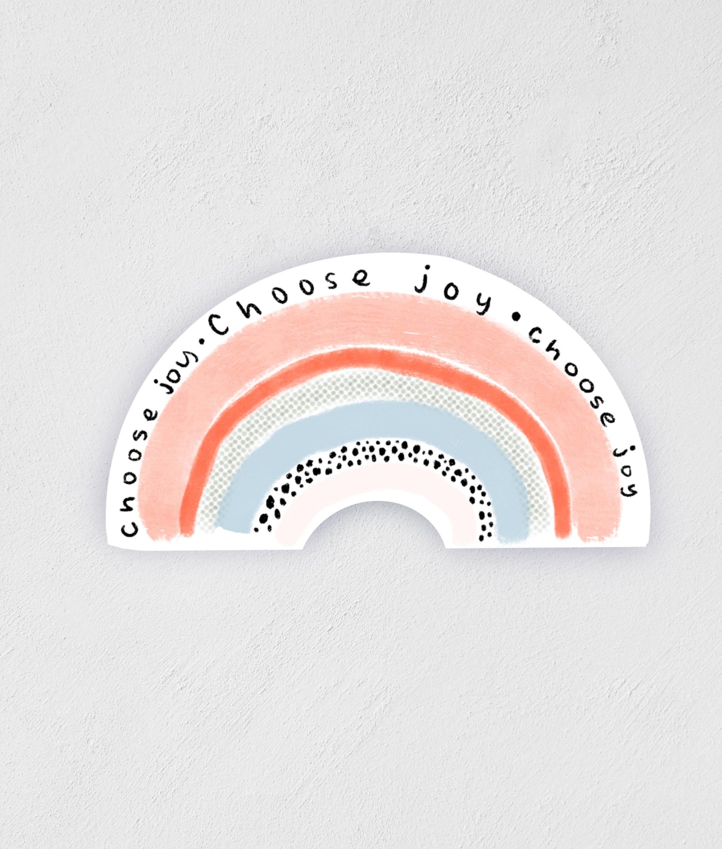 Rainbow "Choose Joy" Sticker: Inspirational Waterproof Decal