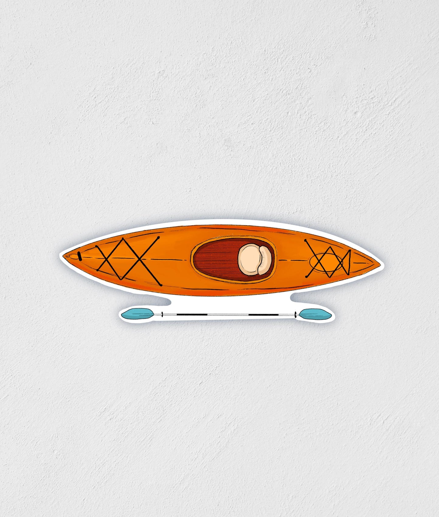Kayak Sticker: Waterproof Outdoorsy Decal