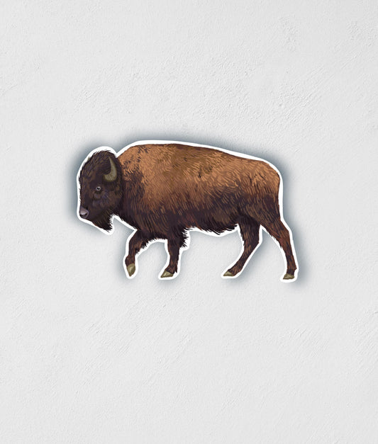 Waterproof Bison Sticker: Midwest Laptop Decal (3")