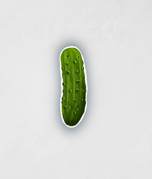 Pickle Sticker: Waterproof Vinyl Decal, Hand-Drawn Art