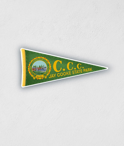 Jay Cooke State Park Pennant Sticker: Vintage MN Travel Decal