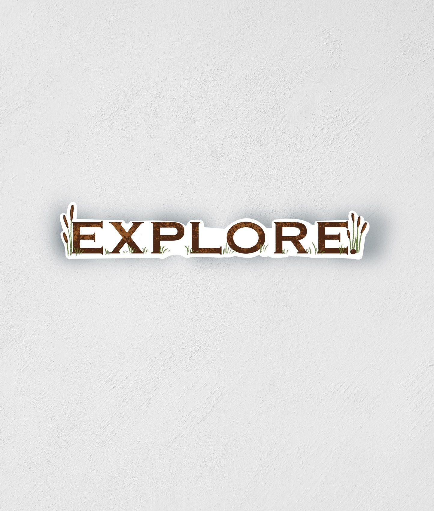 Explore Sticker: Waterproof Nature Decal for Water Bottles