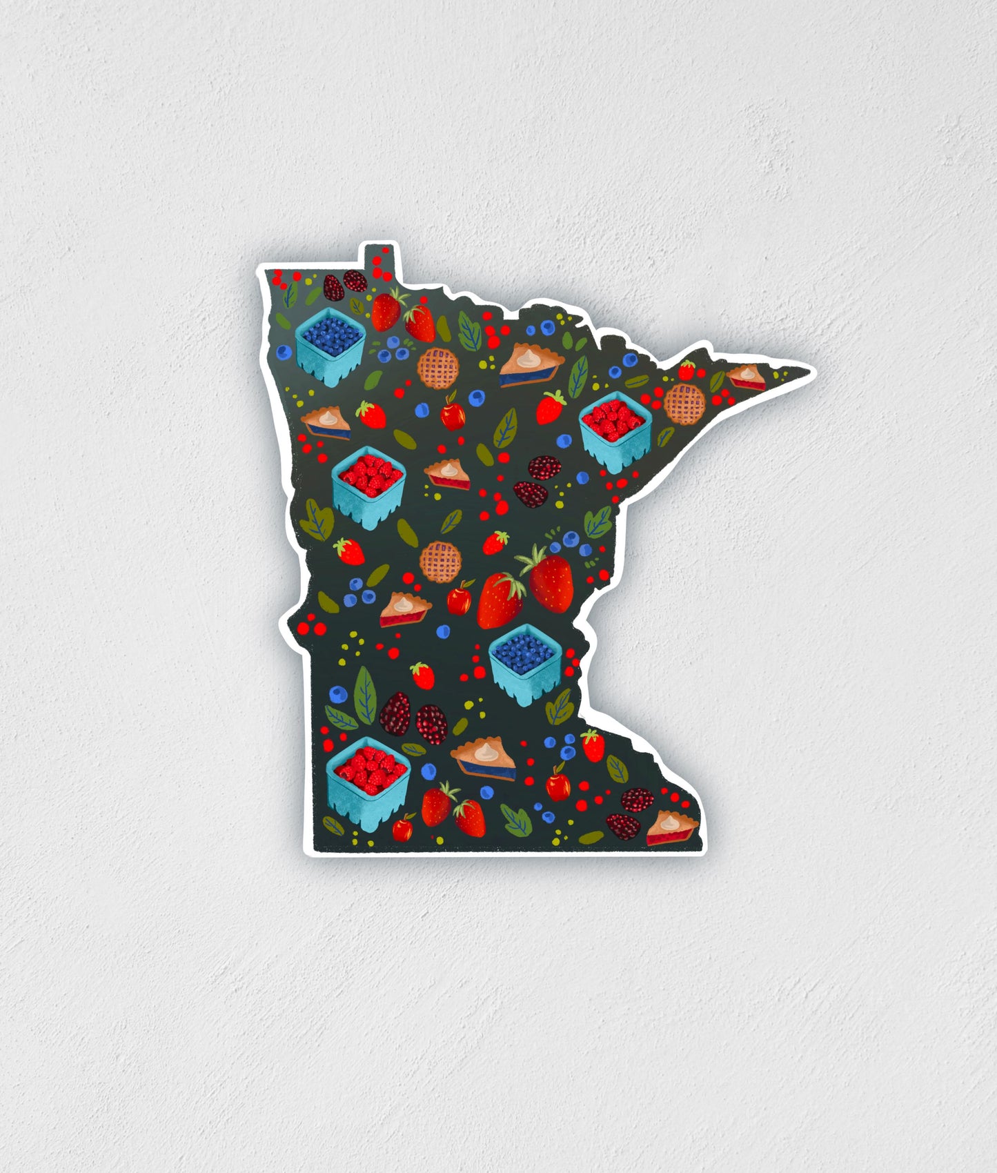MN Pie Sticker: Hand-Drawn Waterproof Decal - Little Rocks Design