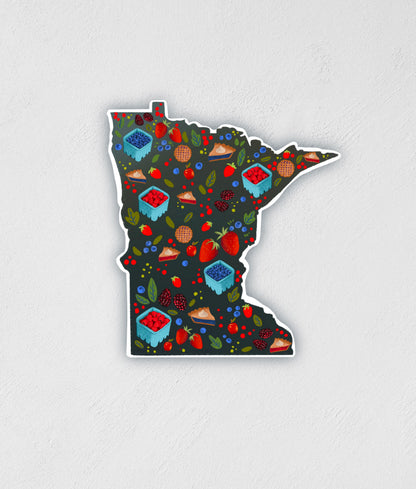 MN Pie Sticker: Hand-Drawn Waterproof Decal - Little Rocks Design