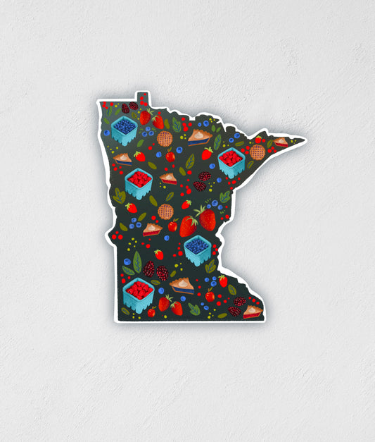 MN Pie Sticker: Hand-Drawn Waterproof Decal - Little Rocks Design