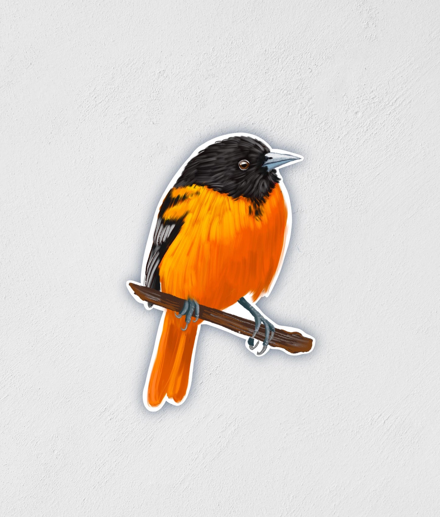 Baltimore Oriole Sticker: Waterproof Bird Watching Decal