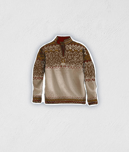 Wool Sweater Sticker | Waterproof | Hand-Drawn | Scandinavian Decal | Water Bottle Laptop Sticker