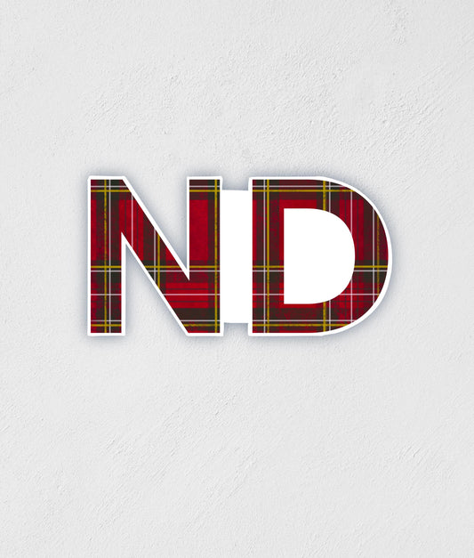 Scottish Plaid ND Sticker: Waterproof Laptop Decal