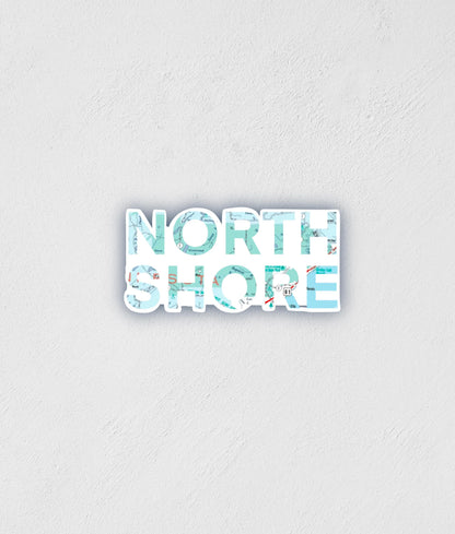North Shore Map Sticker: Waterproof Hand-Drawn MN Destination Decal