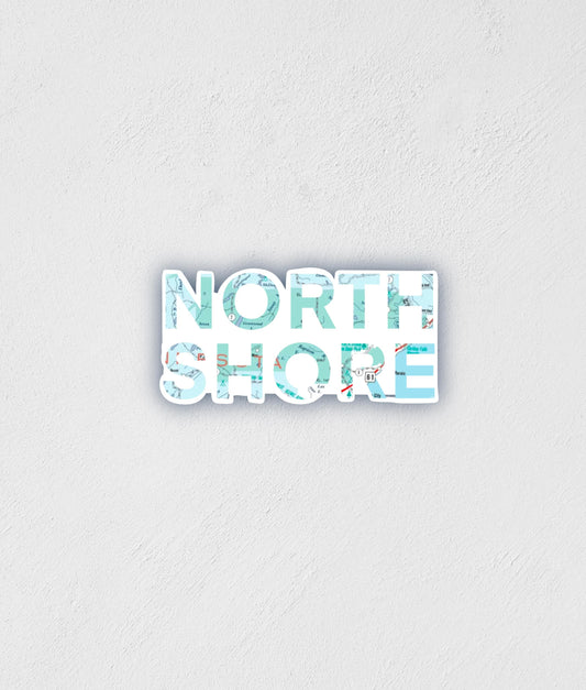 North Shore Map Sticker: Waterproof Hand-Drawn MN Destination Decal