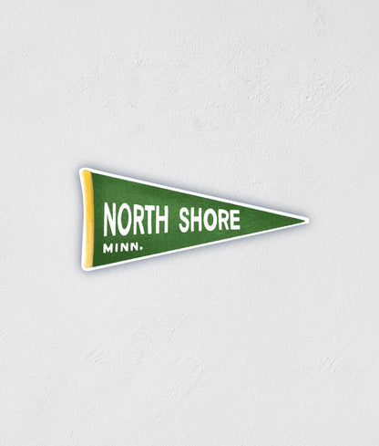 North Shore Pennant Sticker: Waterproof Hand-Drawn Minnesota Decal