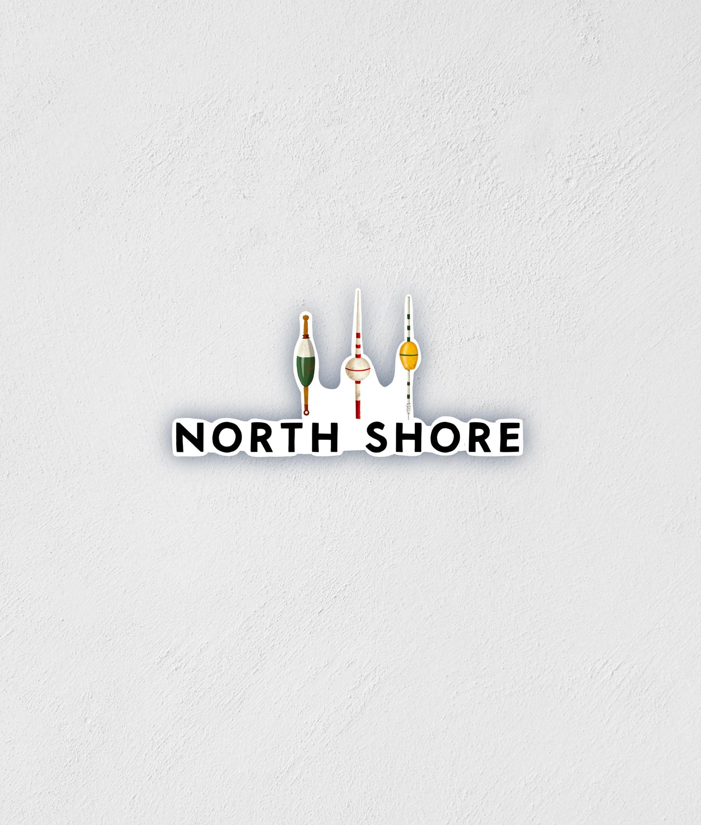 North Shore Bobbers Sticker: Hand-Drawn Waterproof Decal