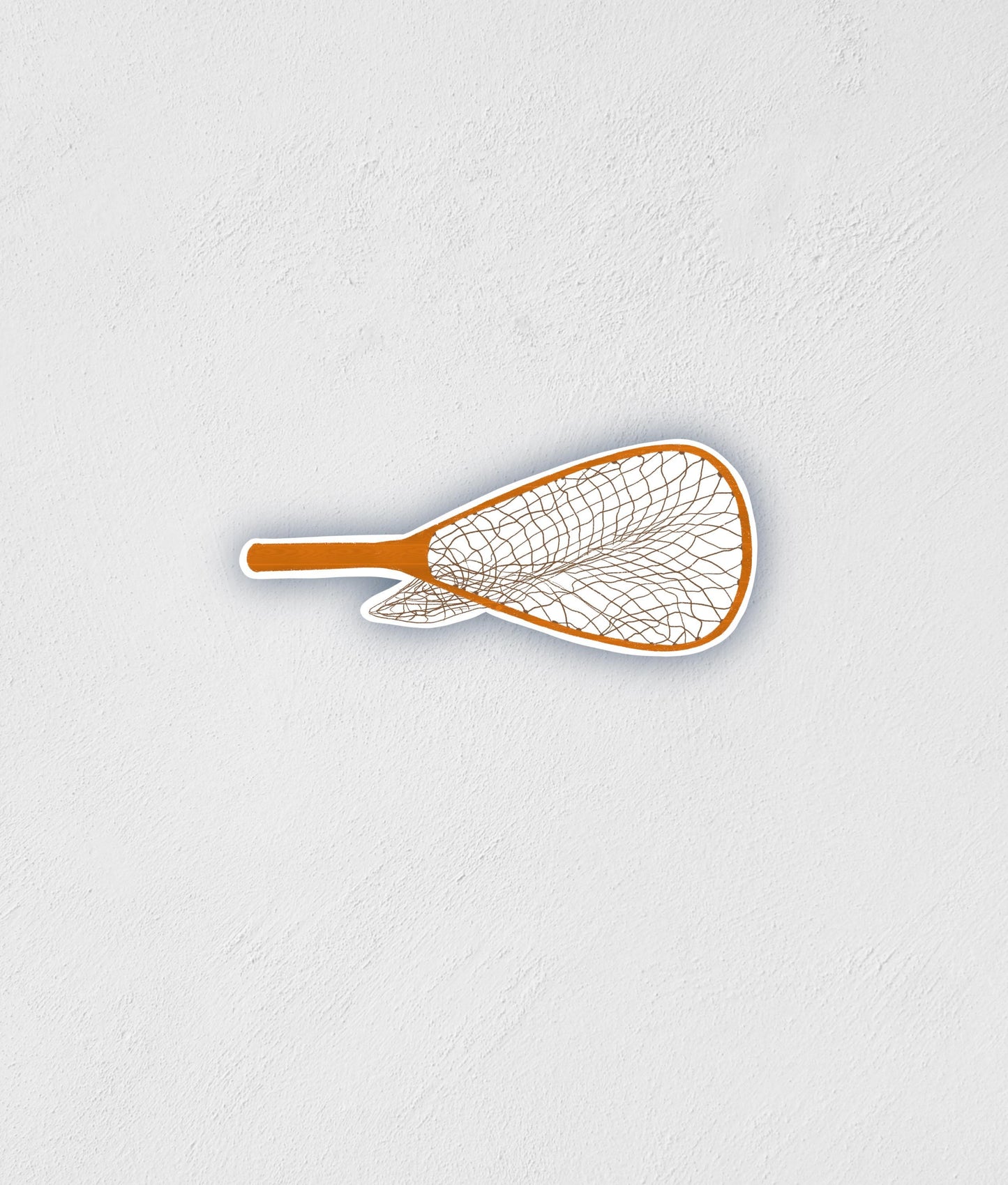 Fly Fishing Net Sticker: Waterproof Fisherman Decal