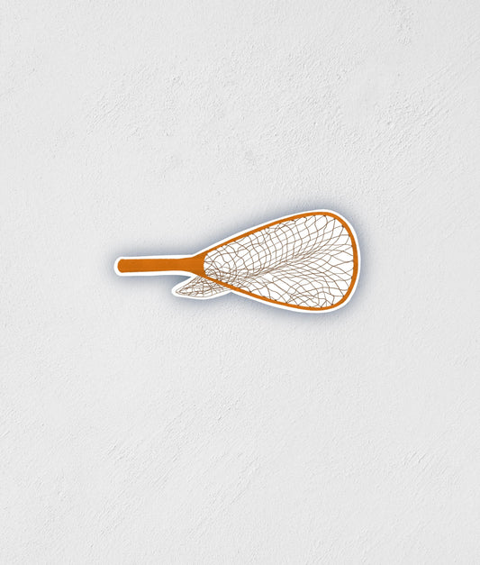 Fly Fishing Net Sticker: Waterproof Fisherman Decal