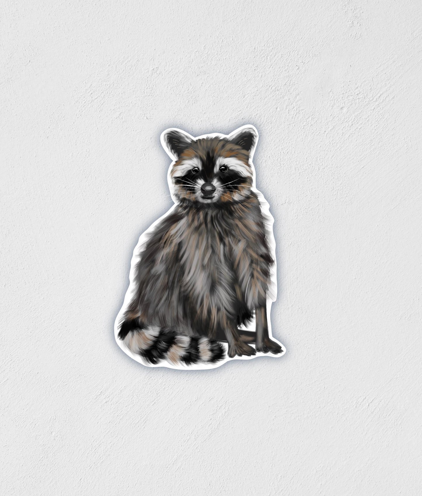 Raccoon Sticker: Waterproof Wildlife Decal, Hand-Drawn