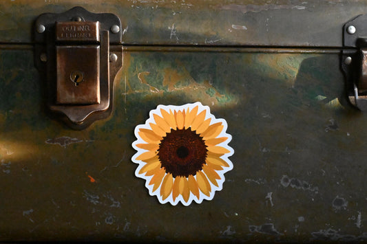 Sunflower Magnet: Garden Decor, Gardener Gift | Hand-Drawn