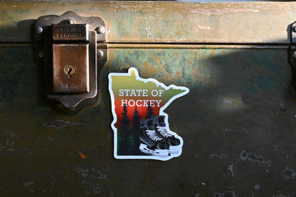 Magnet | MN State of Hockey | Hand-Drawn (3.0" x 2.58")
