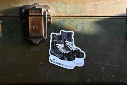 Hockey Skates Magnet | Hand-Drawn Sports Magnet | Little Rocks Design