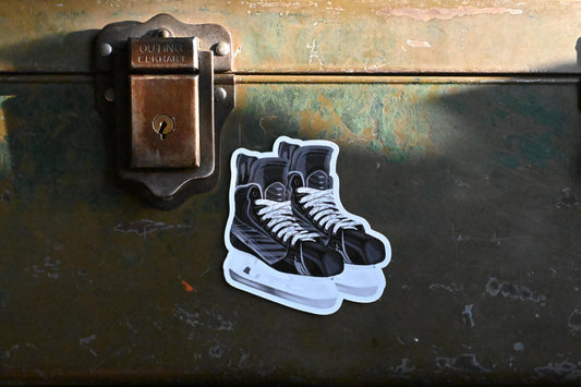 Hockey Skates Magnet | Hand-Drawn Sports Magnet | Little Rocks Design