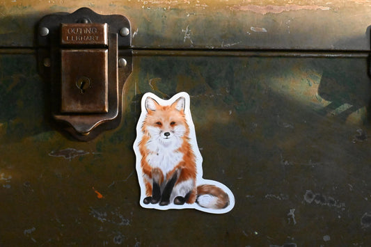 Hand-Drawn Fox Magnet: Wildlife Explore, Outdoor Inspired