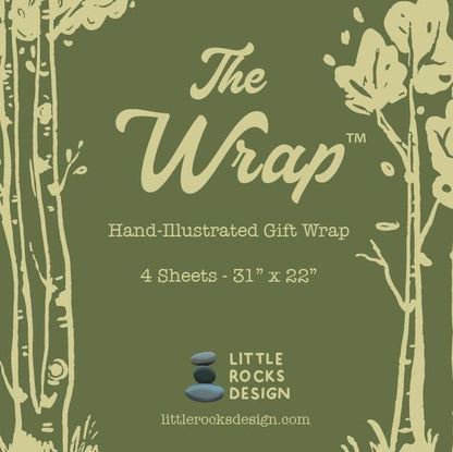 Hand-Drawn Fishing Gift Wrap Sheets: Outdoor Inspired Wrapping Paper