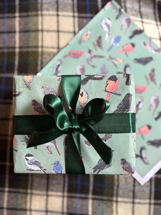 Midwest Birds Gift Wrap: Hand-Drawn Illustrated Wrapping Paper